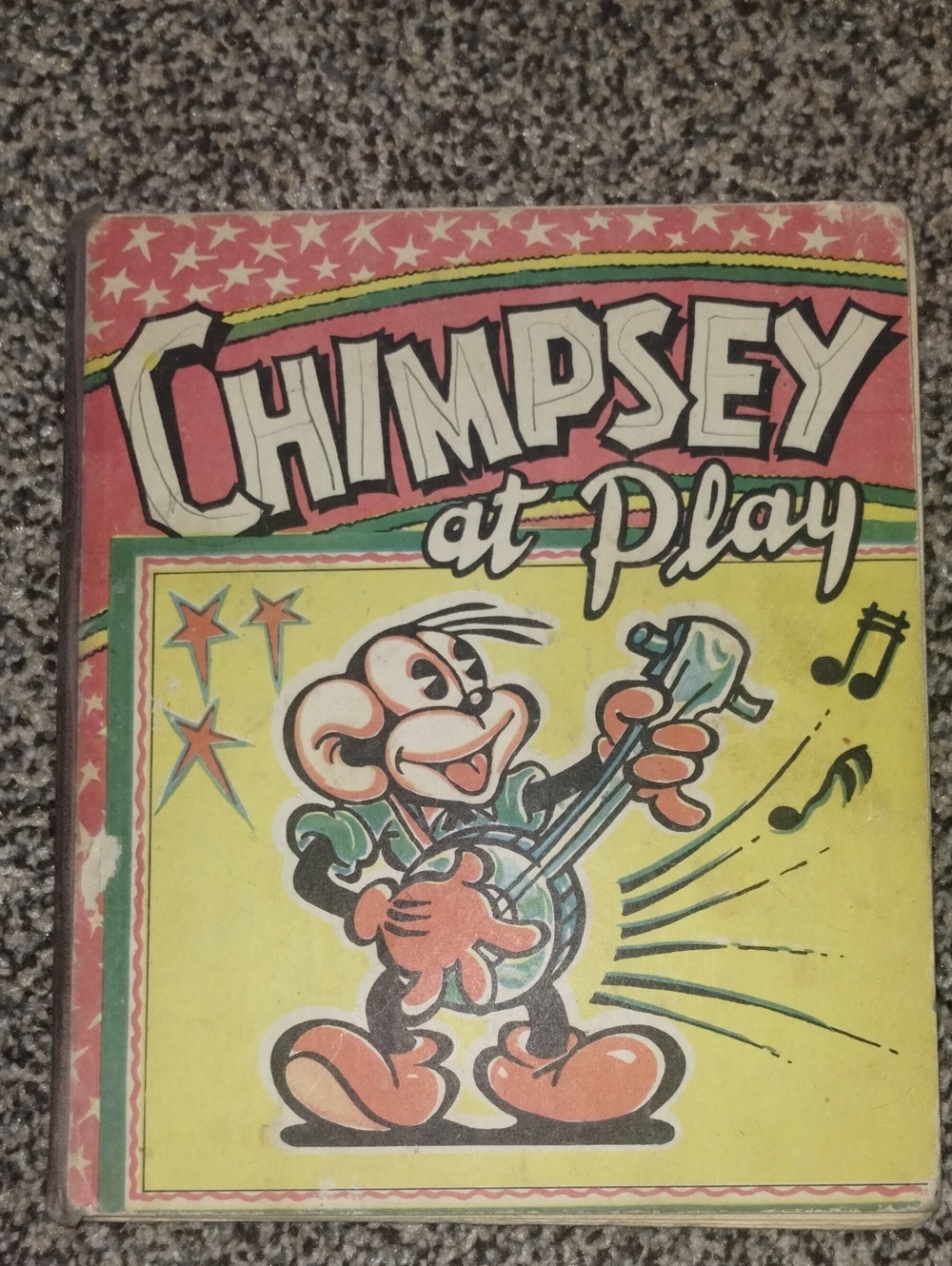 VTG 1945 Action Play-Books Chimpsey at Play Hardcover Ruth A. Boche Illustrated